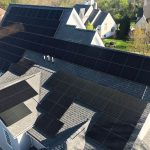 Reading solar installation on a house