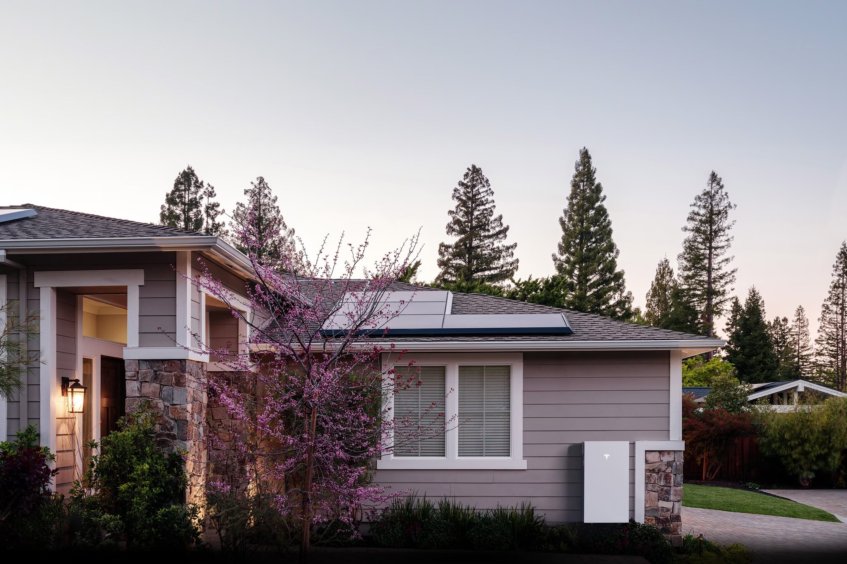 tesla powerwall battery backup by garage