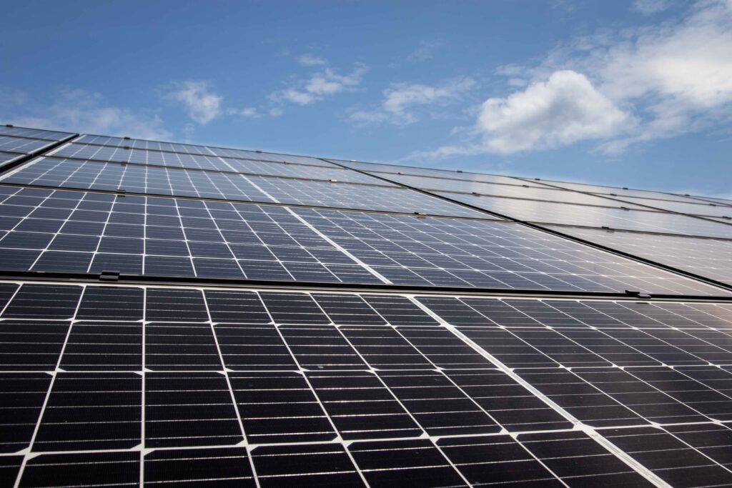 solar panels close up