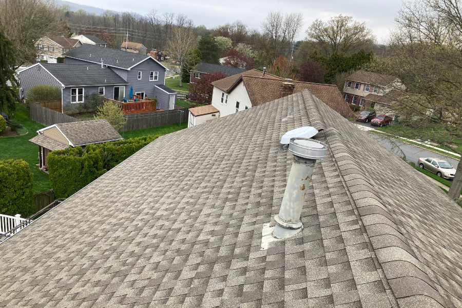 another angle of the roof before solar panels were added