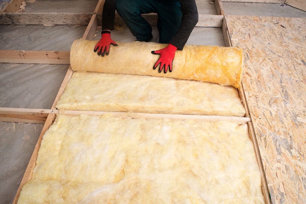 batten insulation being added to home
