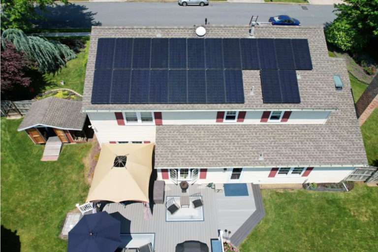 fully completed 9.02 kW solar system in Reading, PA