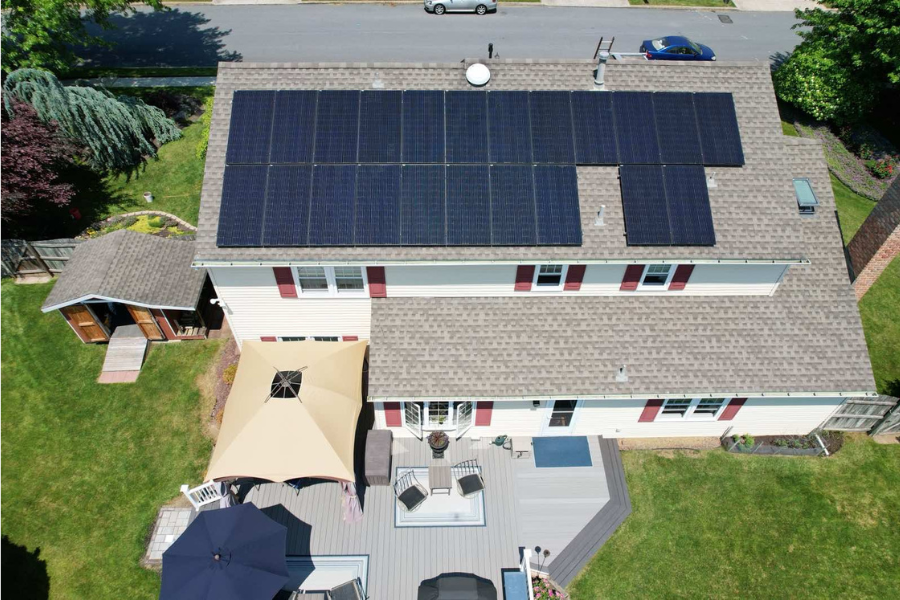 fully completed 9.02 kW solar system in Reading, PA