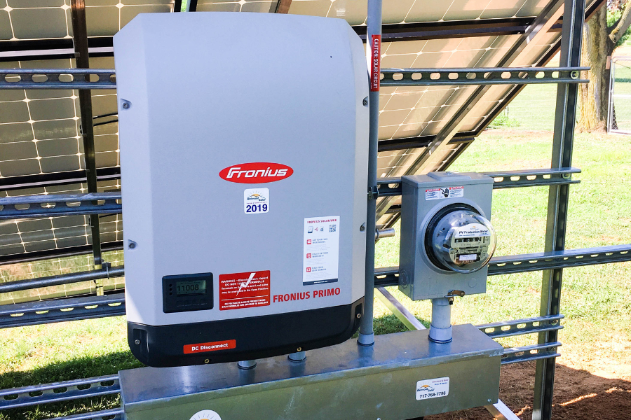 gried-tied solar system ground mounts with solar inverter