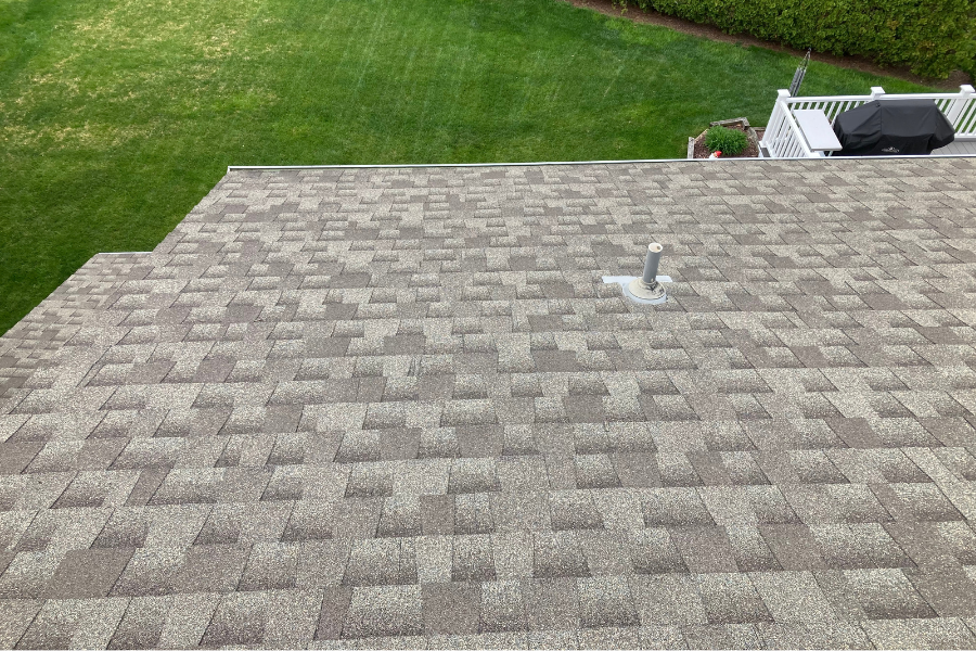 shingle roof before solar panels were installed
