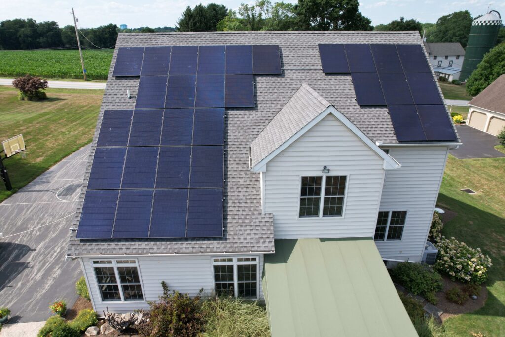14.26kW solar panel installation on house in Lancaster, PA