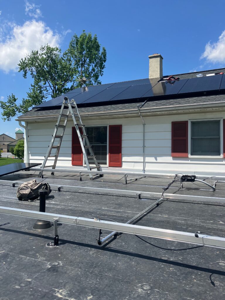 Installation of Tough Trac system on roof of house in Willow Street, PA