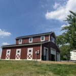 Installation of solar panels on garage in Bernville, PA