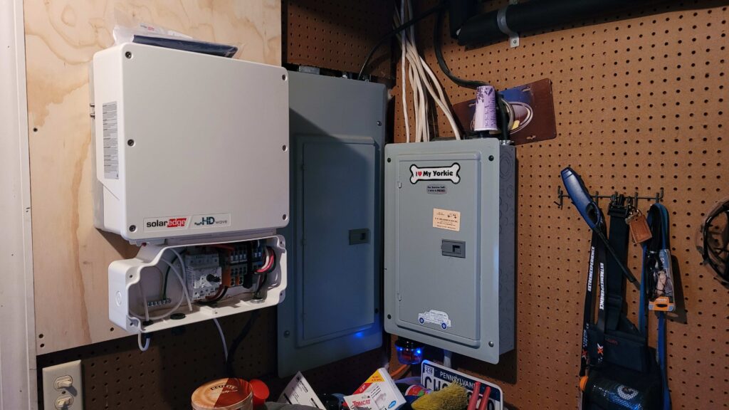 Inverter installed in basement of house in New Providence, PA