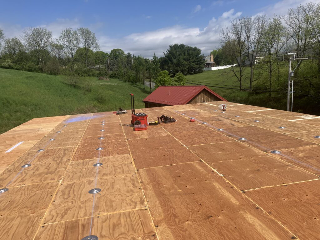 Roof construction of Tough Trac of building in Coplay, PA