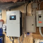 Sol-Ark Inverter mounted on wall in basement in Hershey, PA