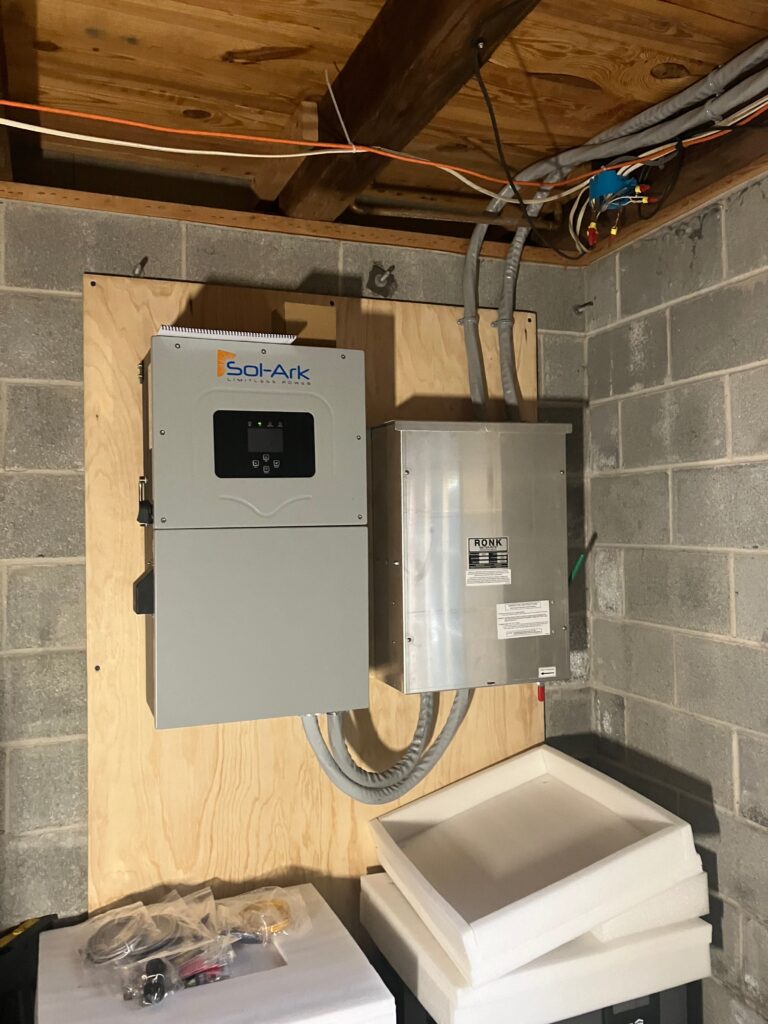 Sol-Ark Inverter mounted to wall of building in Airville, PA