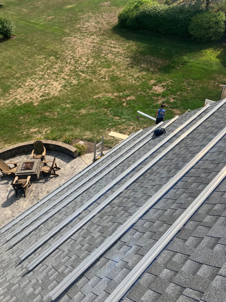 Tough track installation on rooftop of house in Lancaster, PA