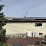 a photo of the roof mid solar panel instal by Belmont Solar in Quarryville, PA