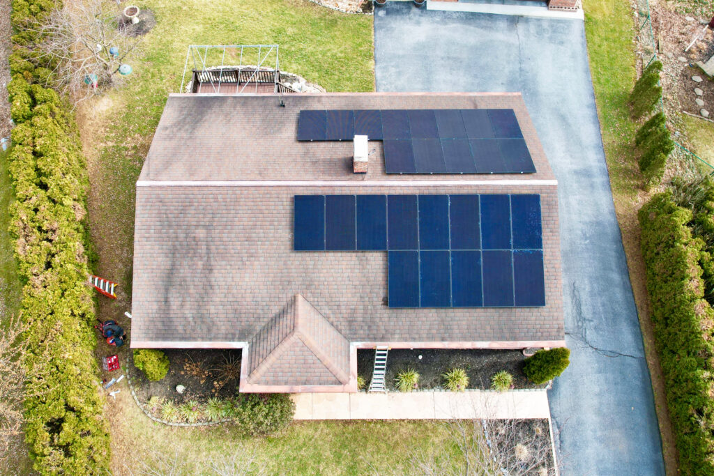 a solar panel installation by a solar installer in exton pa