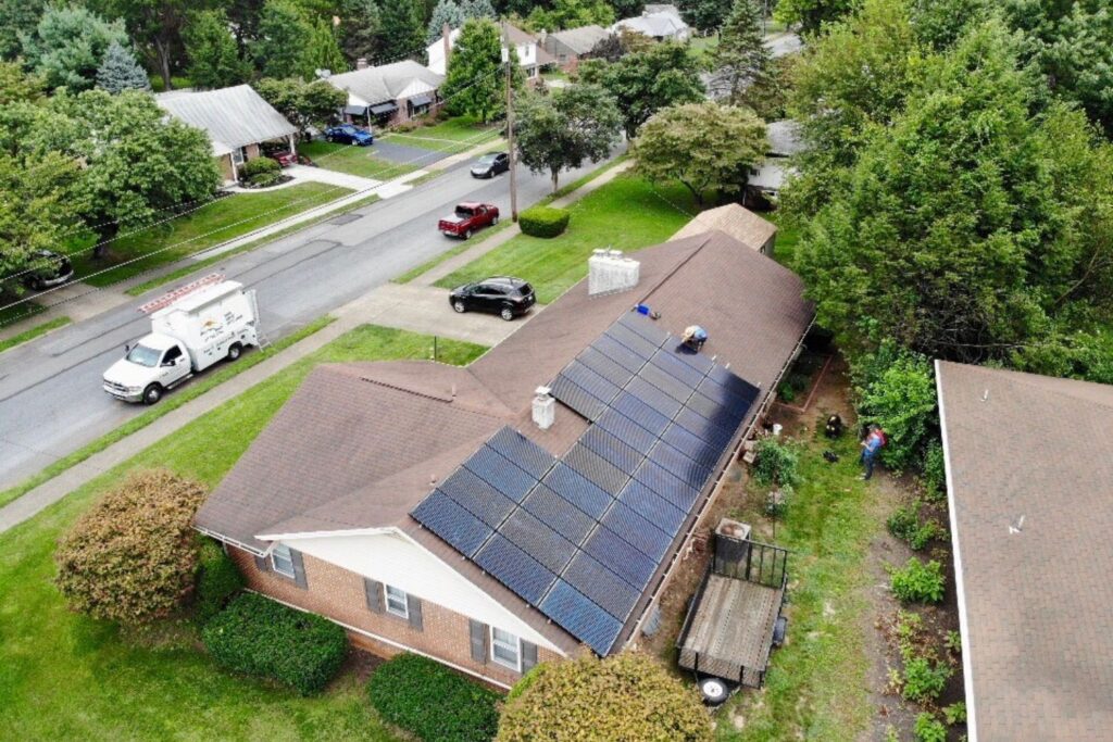 solar panels on the roof of a home by a solar installer in birdsboro pa