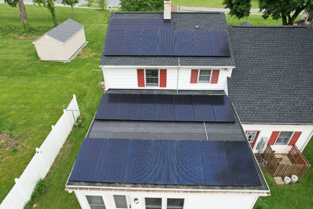 belmont solar installation in willow street