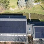 picture of a completed solar installation from above