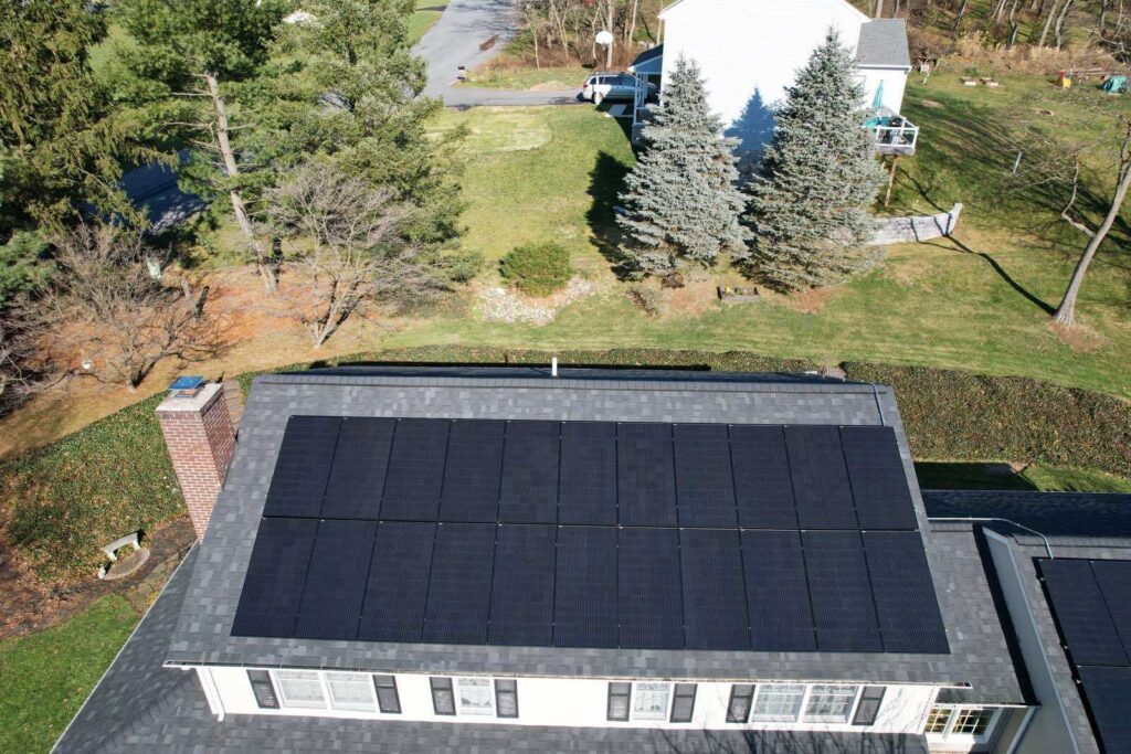 13.94kW solar system pictured from above