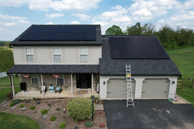 a picture of a home with a new solar installation in New Providence PA