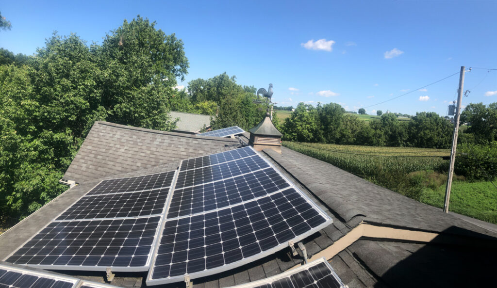 solar panels installed on a house in bird in hand pa