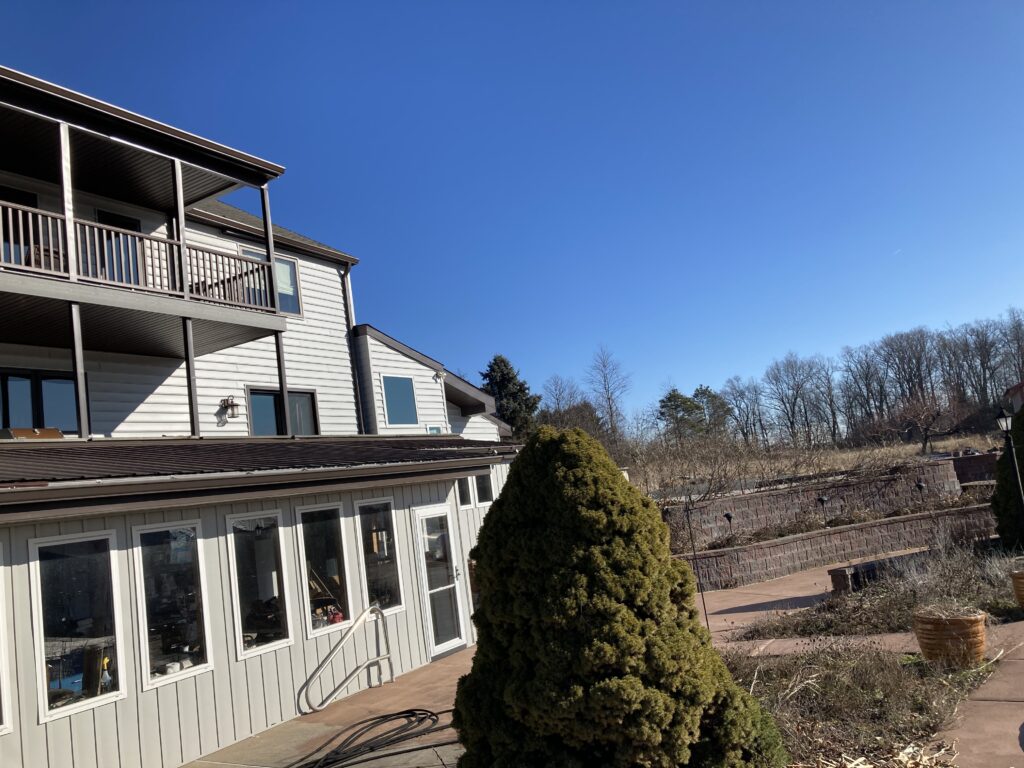 A house with a newly installed 9.84 kW solar installation in Quakertown PA