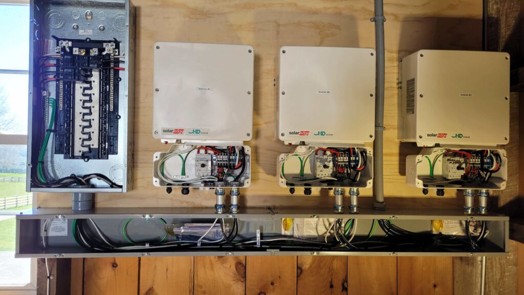 Solar installation in mount joy,pa using solar edge inverters