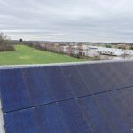 close up of 30.75kw solar installation in mount joy pa