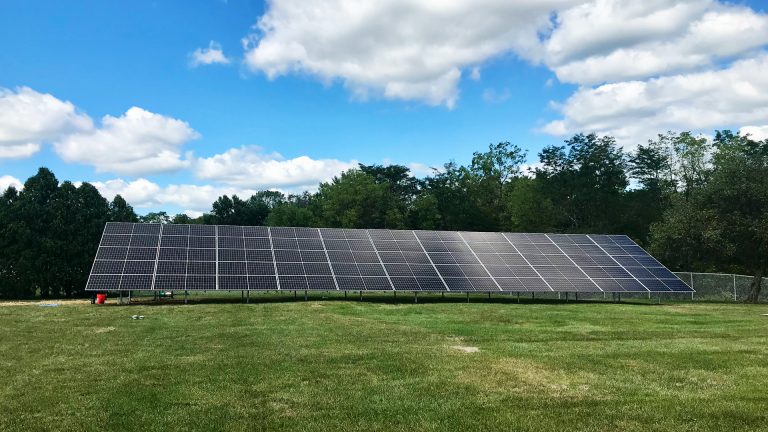 huge ground mount solar installation in douglassville pa by belmont solar